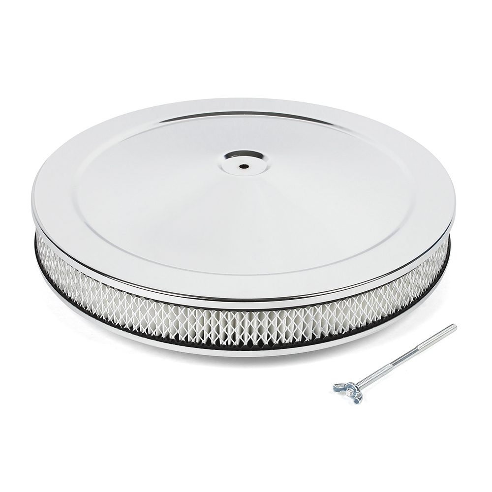 Air Cleaner Chrome Flat Base 14" x 2"